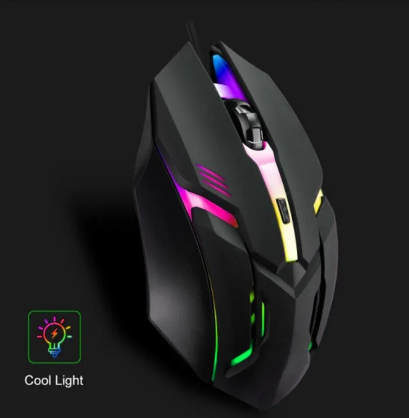 4-Button USB RGB Backlit Ergonomic Gaming Mouse for Desktop Laptop