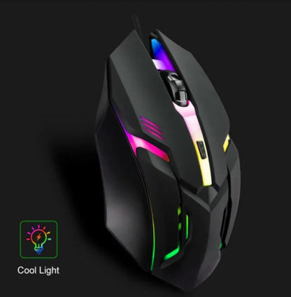 4-Button USB RGB Backlit Ergonomic Gaming Mouse for Desktop Laptop