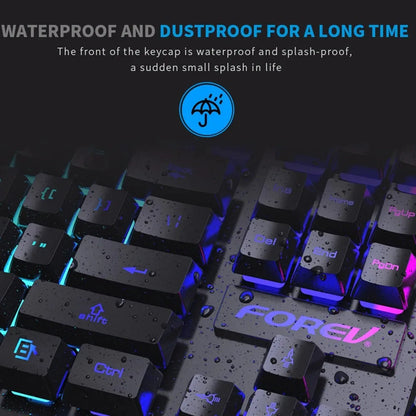 104-Key Wired RGB Gaming Keyboard Mechanical Feel for Windows Laptop PC