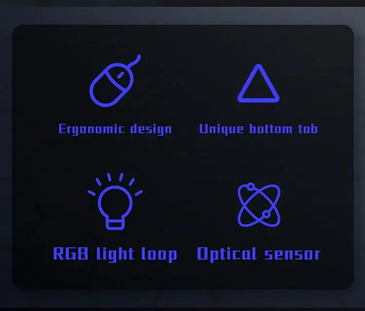 4-Button USB RGB Backlit Ergonomic Gaming Mouse for Desktop Laptop