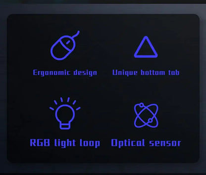 4-Button USB RGB Backlit Ergonomic Gaming Mouse for Desktop Laptop