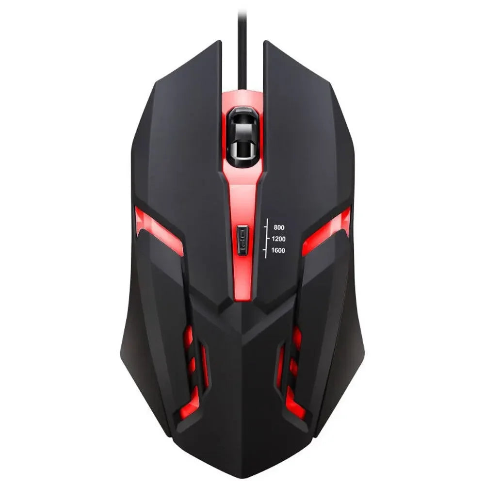 4-Button USB RGB Backlit Ergonomic Gaming Mouse for Desktop Laptop