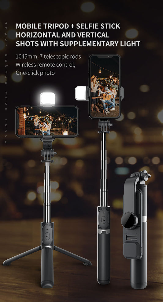 Selfie Stick Tripod Portable And Retractable Bluetooth