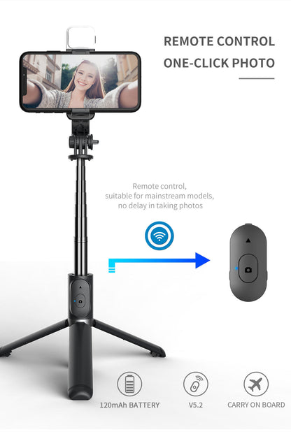Selfie Stick Tripod Portable And Retractable Bluetooth